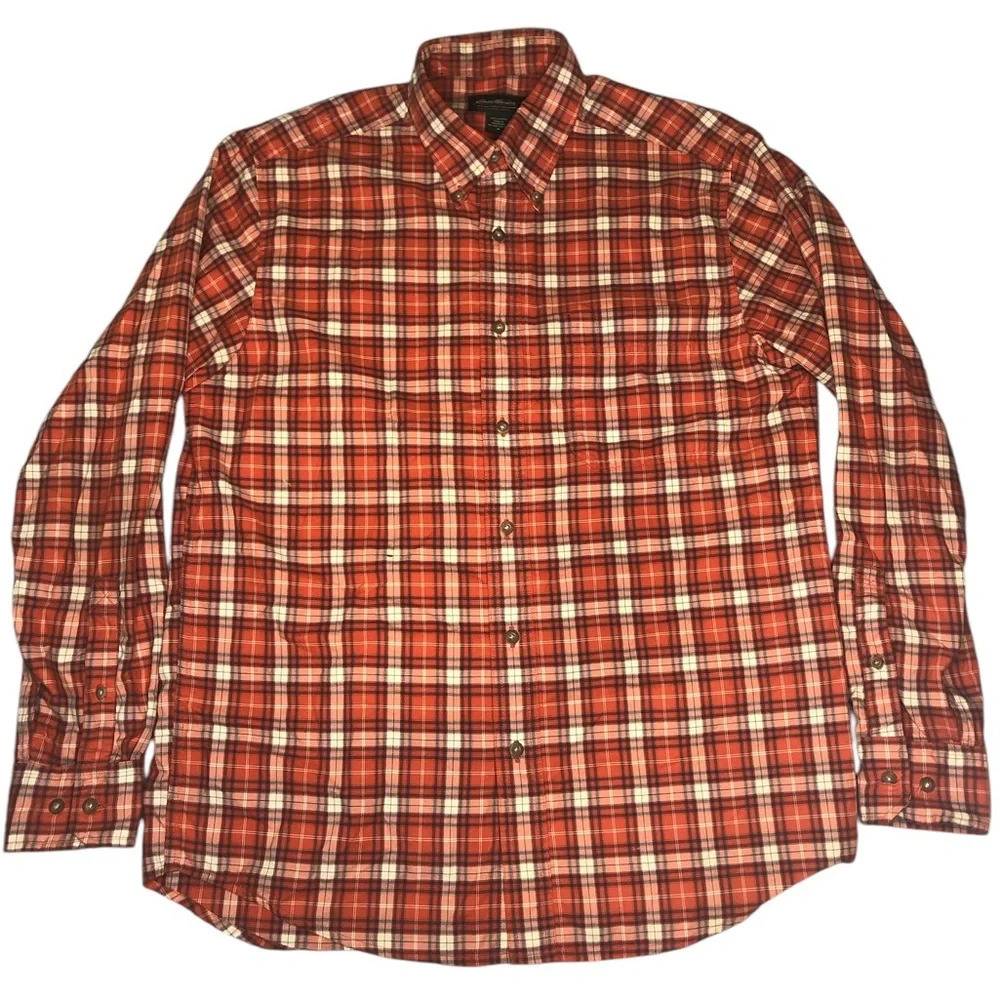 Eddie Bauer Men’s Button Front Long Sleeve Outdoors Plaid Shirt | Size Medium - Picture 3 of 8